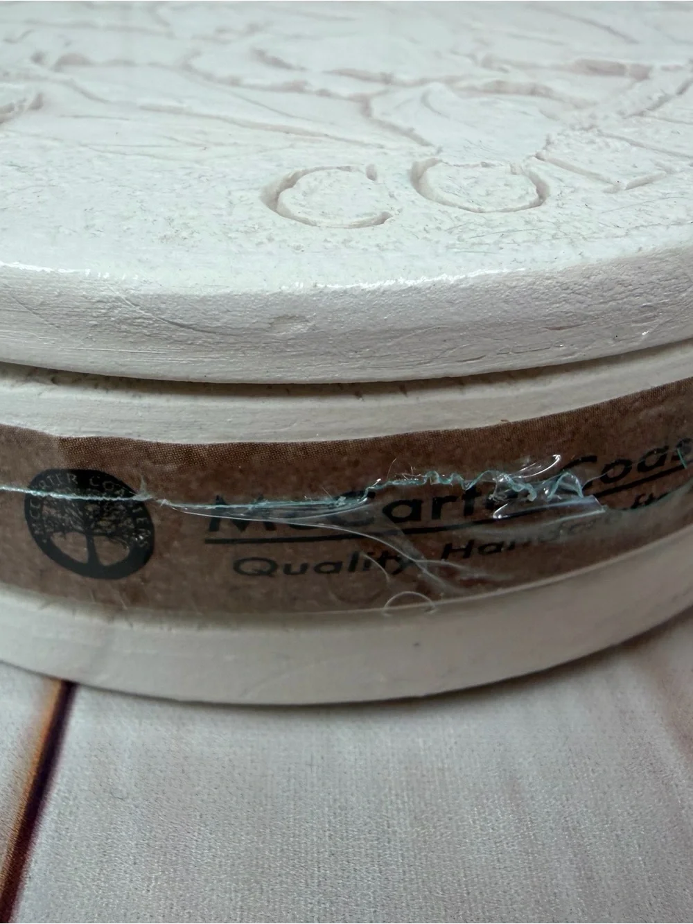 Collierville Decorative Round Coasters set of 4 Cream